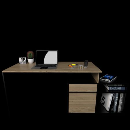 Escritorio Con Mueble Bajo Olmo F. Negro M. Tables