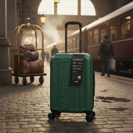 Valija Wanderlust Hard Abs 20 Pulg Expand Verde Oscuro 41109