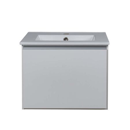 MUEBLE VANITORY BLANCO CON BACHA PARA BAÑO DE 50 CM