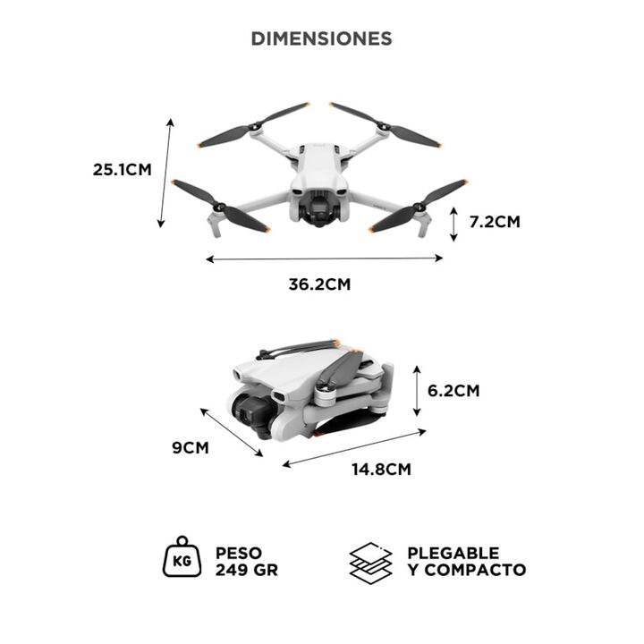 Drone DJI Mini 3 Fly More Combo (DJI RC) - Vista 6