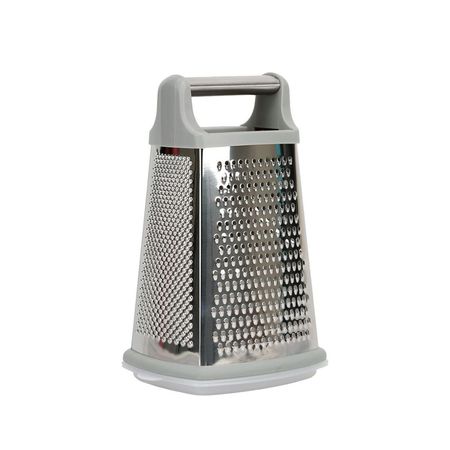Rallador 4 Caras Con Deposito Acero Inox Larhaus Elements Gris