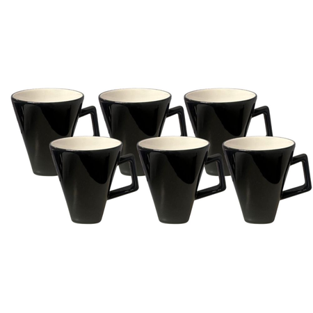 SET X 6 JARROS 350 CC NEGRO BLANCO QUARTIER BICOLOR 350CC