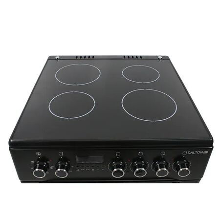 Cocina Electrica Vitroceramica Negra 60x60cm 4 Placas Dalton