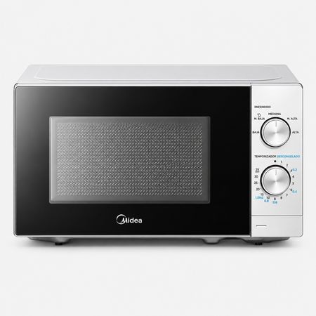Horno a Microondas Midea 20L 650W Control Mecánico Blanco MW-MN120WAR1