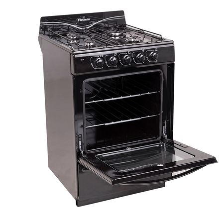 Cocina Negra 56cm 4 Hornallas Fcil limpieza Florencia 5517F