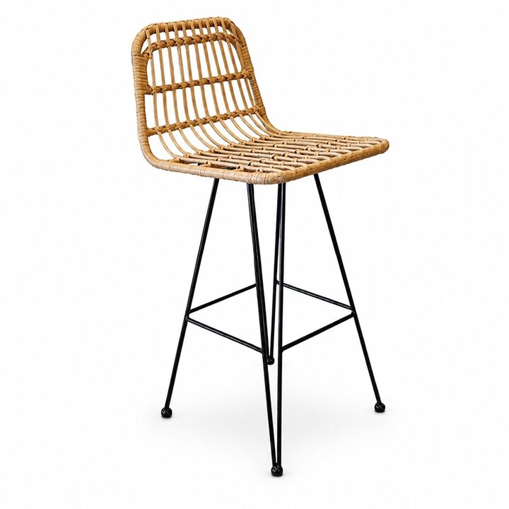 Combo x2 Banqueta Aulia de Rattán Sintético Natural con Estructura de Acero - Vista 5