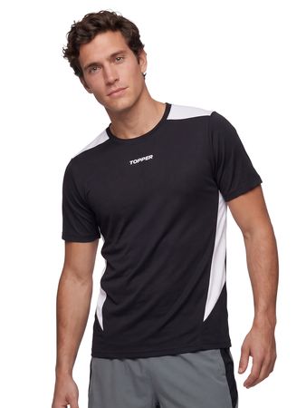 Remera Topper Potrero Hombre Fútbol Negro