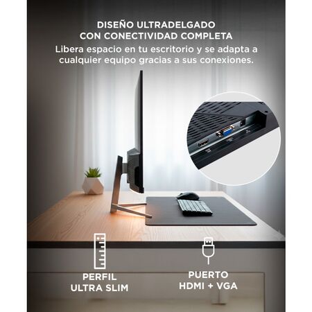 Monitor Led Gadnic 24 Alta resolución IPS Full HD 100 Hz
