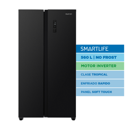 Heladera Side by Side Smartlife No Frost Inverter 560L Negro