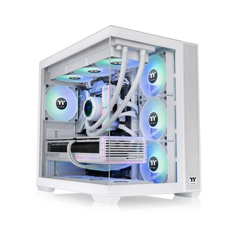Gabinete TT View 380 Mid-Tower TG x2 Fan ARGB x4 Snow White
