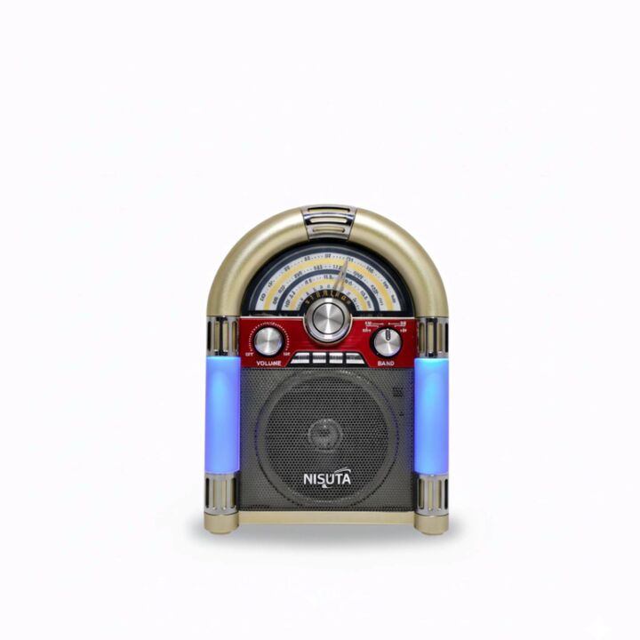 RADIO NISUTA ROCOLA VINTAGE AM/FM MP3 BT AUX (C:NEGRO NSRV20) - Vista 1