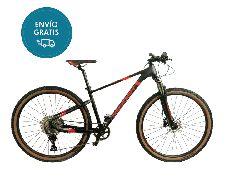 Bicicleta Raleigh Mojave 5.0 / Talle: 19"/L / Negro/Rojo / Cuadro de Aluminio / 12Vel Shimano / MonoPlato / Rodado 29" _ Línea 2026 - Vista 1
