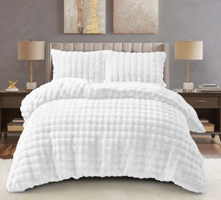 Acolchado Nórdico Manta símil piel de conejo Línea Ankara Twin Size - Vista 3