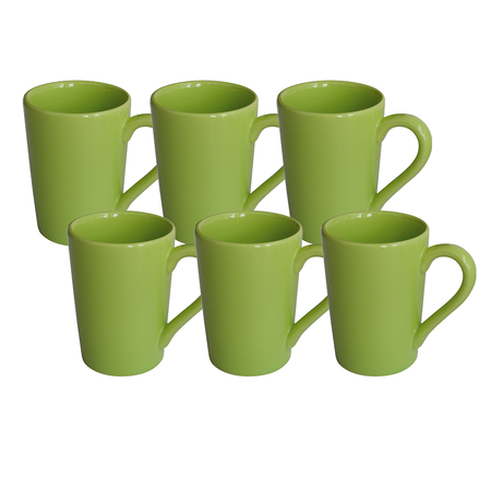 Set X 6 Jarros Mug 230 Cc Verde Lemon Oxford