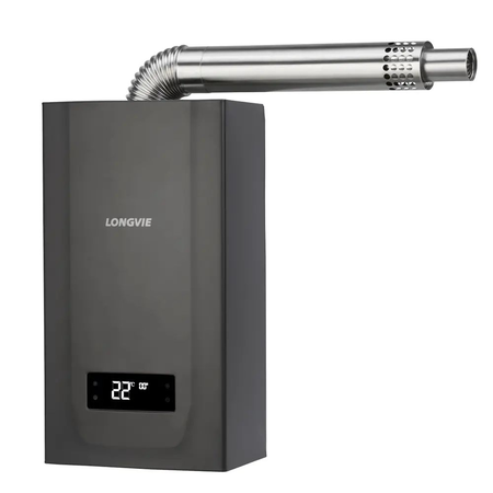 Calefón a Gas Longvie 15 Litros Tiro Balanceado Forzado Grafito CBF15G-N