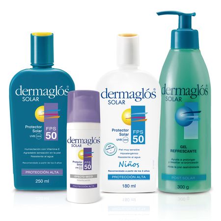 Kit Familiar De Protector Solar Dermaglós + Fps 50 + Niños