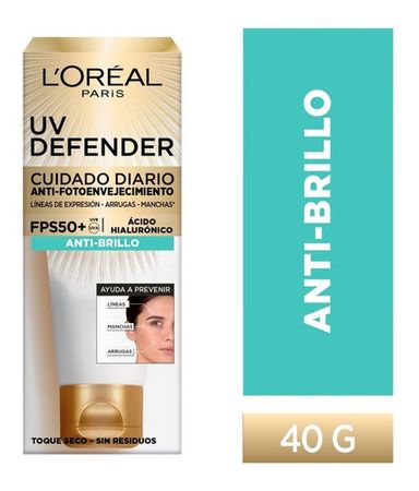 Loreal Uv Defender Anti Brillo Sin Color Fps 50