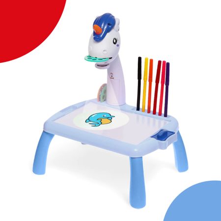 Mesa Didactica Para Dibujo Proyector Unicornio Bebesit 2008-C Azul