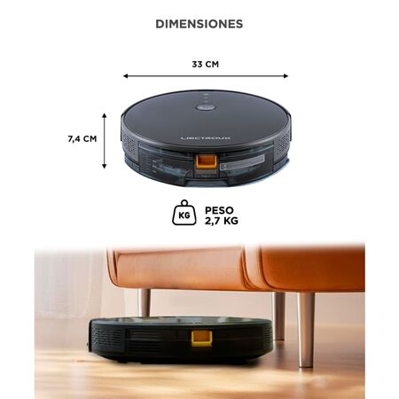 Aspiradora Robot Liectroux C30B Trapeadora 3 Modos 200m2 App Programable 0.6 Lts