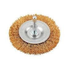 Cepillo Circular Einhell Alambre Latón Ondulado Ø75mm Grueso