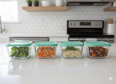 Set x 4 Hermético Contenedores Vidrio Pasabahce 275 cc Chicos