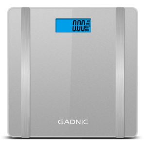 Balanza Digital Gadnic G07 Bluetooth Electrica 180KG Vidrio Templado Medición Corporal (Gris Silver)
