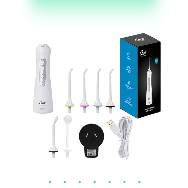 Irrigador Bucal Gadnic 100psi 200ml 3 Velocidades Inalámbrico 4 Boquillas - Vista 6