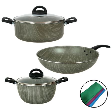 Bateria de Cocina Cacerola Wok Aston Terra