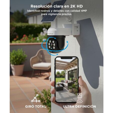 Cámara de Seguridad SriHome 2k 4mp Con Panel Solar