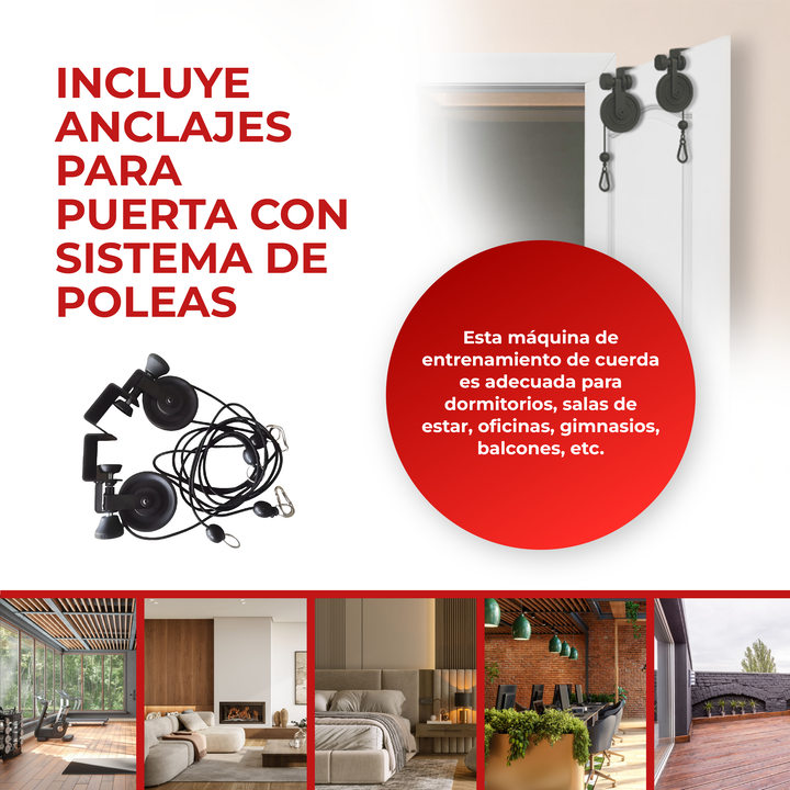Ejercitador Entrenamiento Fuerza Poleas Core Master Melfit - Vista 7