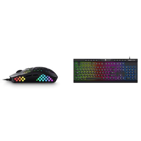 Kit Gaming Teclado y Mouse Retro Iluminado RGB Pc Play Consolas