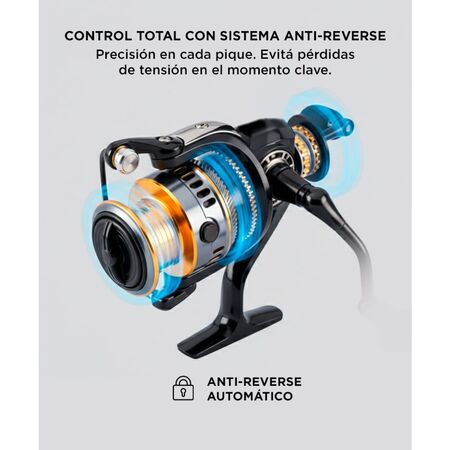 Reel de Pesca Frontal Linnhue Rio Laguna Pesca Variada apto Multifilamento