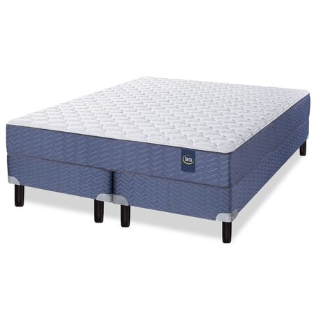 Colchon y Sommier Serta Indiana Super Queen 160x200x24cm Resortes Bonnell y Espuma Firme