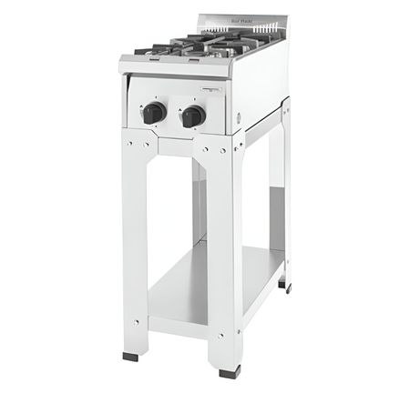Anafe Industrial Sol Real 2 Hornallas 29 Cm Multigas Acero