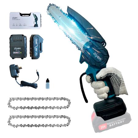 Mini Motosierra Electrica Ziyen Batería 20V Recargable