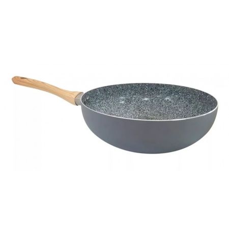 Wok de aluminio cantiadherente hudson GRANITO