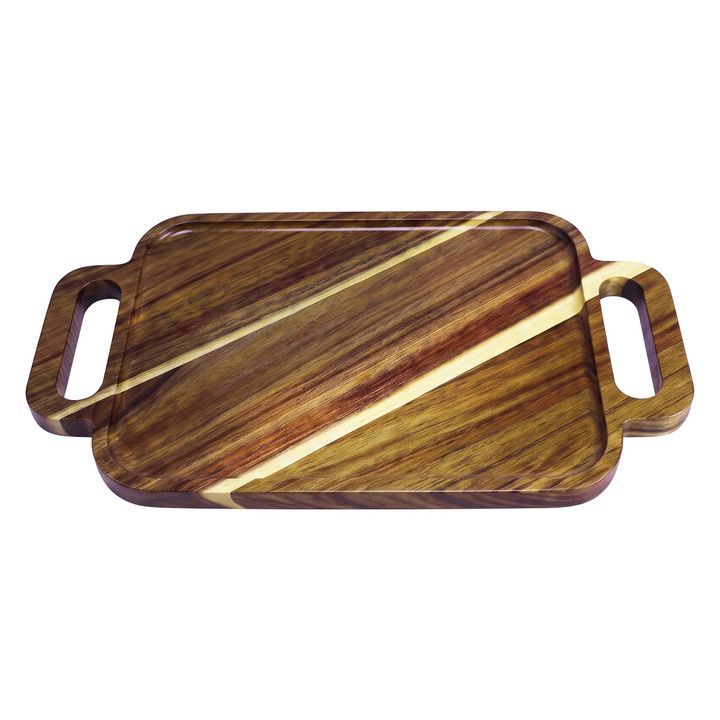 Bandeja De Madera Rectangular Con Manijas - Suka - Vista 1