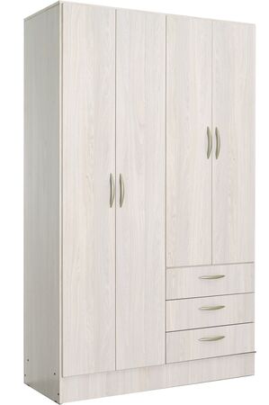 PLACARD PLUS 4 PUERTAS 3 CAJONES GRIS