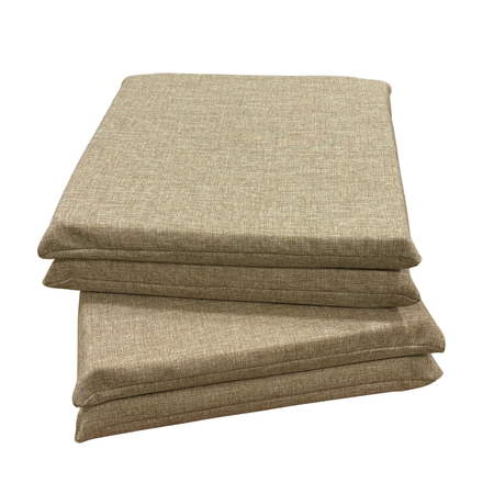 Pack x8 Almohadones para Silla 40x40 Cubresilla Rustico anti desgarro Arena