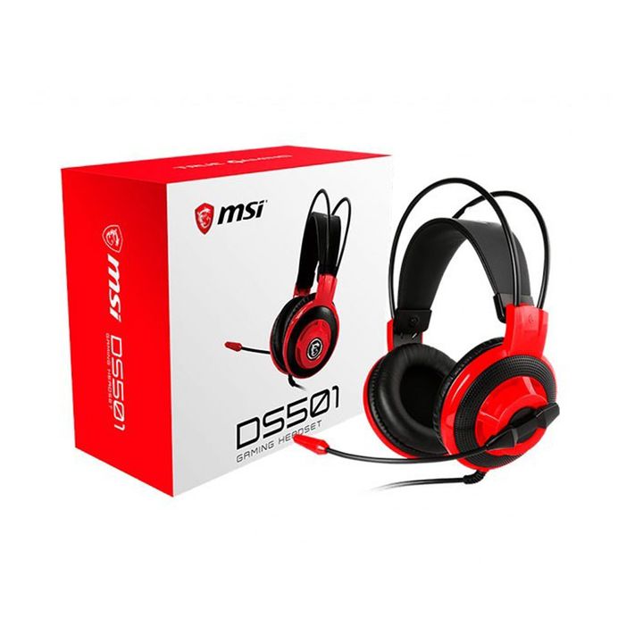 Auriculares MSI Gaming Headset DS501 Jack 3.5 rojo y negro - Vista 1
