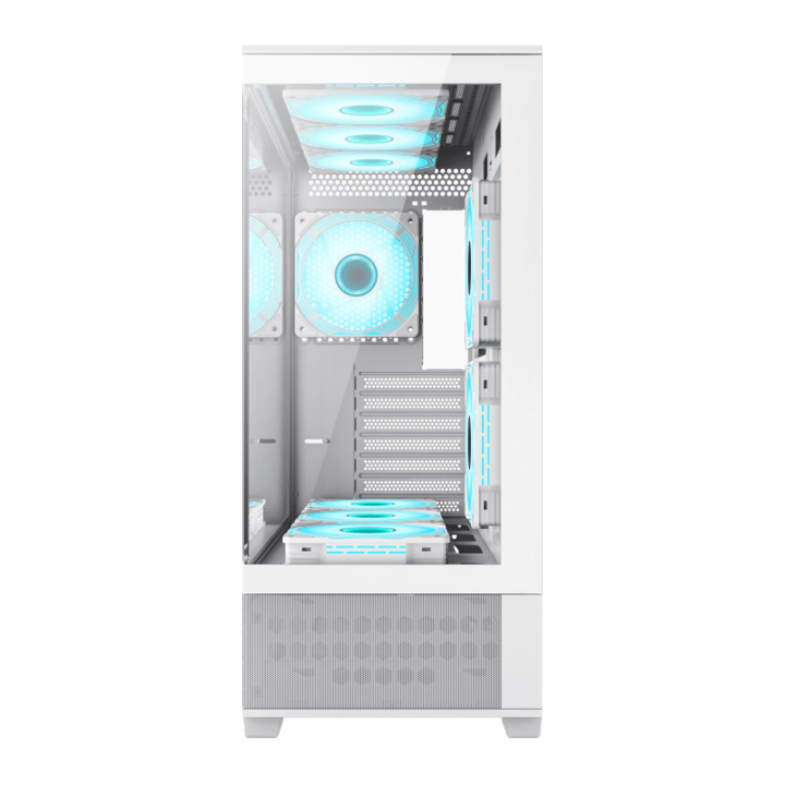 Gabinete Gamemax Vista aw 6Fan ARGB E-ATX Blanco - Vista 1