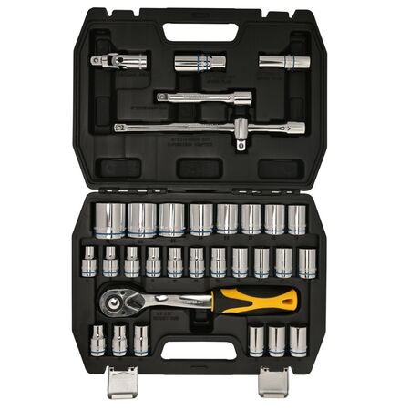 Juego de Bocallaves 32 Pcs Metricas 1|2" Crossmaster