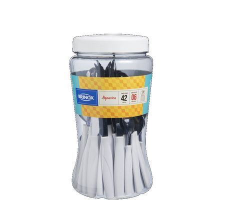 Juego De Cubiertos 42 Piezas -Blanco Brinox  ( 6000/704)