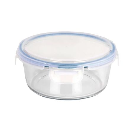 Recipiente Contenedor De Vidrio 1 3 Lt Con Tapa Redondo