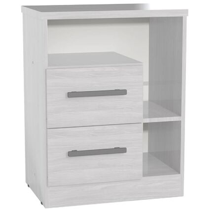 MESA DE LUZ ORLANDI VE 112 PREMIUM - VENECIA, 2 CAJONES REVERSIBLES