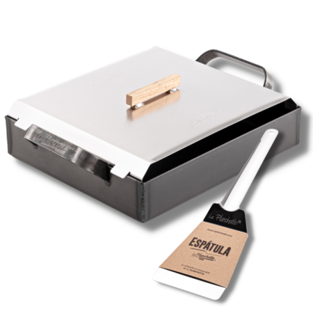 Plancheta de 1 Hornalla con Tapa y Espatula - La Planchetta 