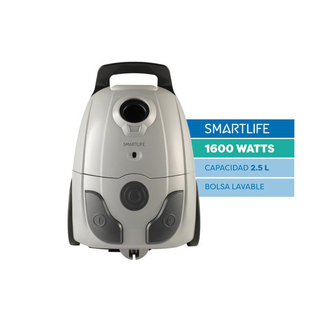 Aspiradora con Bolsa Smartlife VC16BAG Lavable 1600W