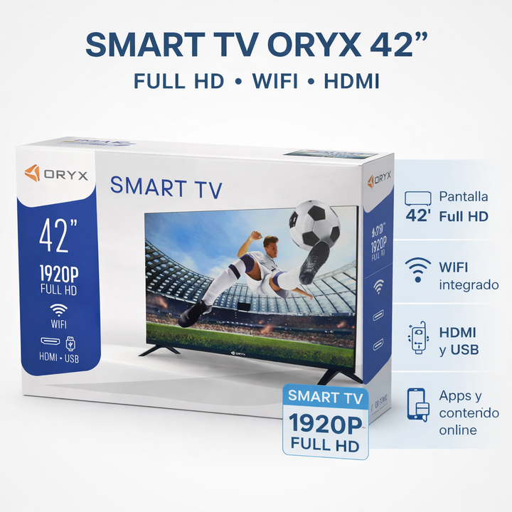 SMART TV ORYX OR-STV42 42 PULGADAS LED FULL HD HDMI USB - Vista 4