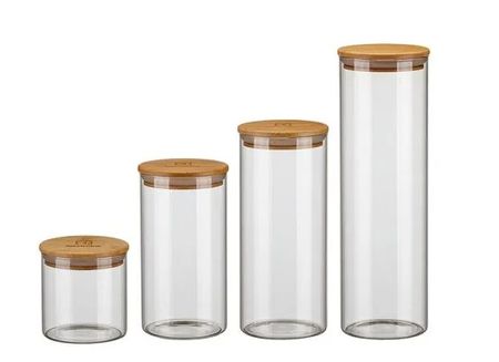 FRASCOS DE VIDRIO CON TAPA DE BAMBU ELECTROLUX. (930000061)