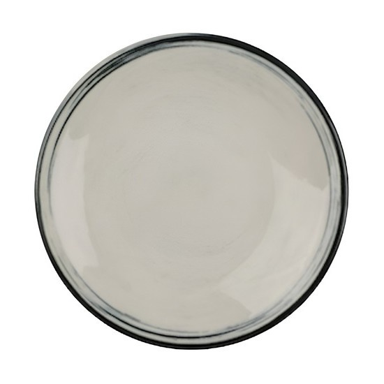 Set 12 Plato Playo 23 Cm Porcelana Kutahya Frame Blanco Frame - Vista 1
